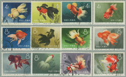 1960 Mi.534-545, Fish 4F - 8F, complete used set; overall fine, all ...