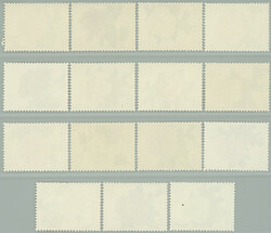 1964 Mi.795-809, Peonies 4f-52f; complete set, mint never hinged, ...