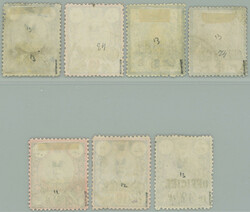 1886 Sc.66-69, 70-72, overprint Shah Nasredin 3Ch- 1T with overprints ...