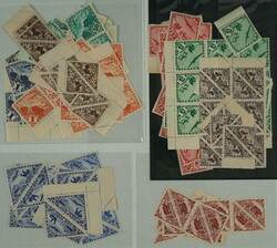 1934 SELECTION / Mi.49-57, Airmail 1 K - 2T; selection of 24 sets, c ...