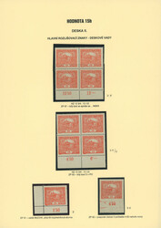 Pof.7, 15h bricky red, comp. 6 pcs of bloks of four and multiblocks + ...