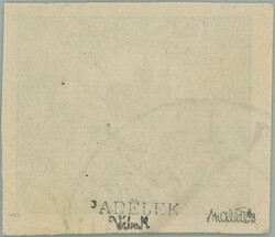 1920 VEJPRTSKE FORGERY / Pof.F23, value 300h green-gray with part of ...