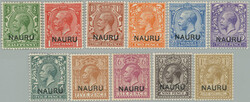 1916-1923 SG.1-12, overprint George V. ½P - 1Sh, overprint NAURU ...
