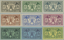 1925 SG.43-51, Weapons and Idols ½P-5Sh; complete very fine set