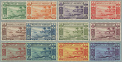 1938 SG.F53-F64, Lopevi Iceland 5c - 10Fr; complete very fine set, c ...