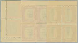 1945 SG.O14-O16, official overprint Motives ½A - 2A in blocks of ...