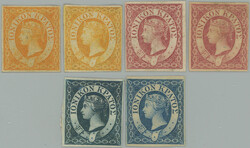 1859 BRITISH OCCUPATION / SG.1-3, 2 pcs of each value Victoria ½P ...
