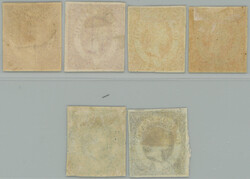 1859 BRITISH OCCUPATION / SG.1-3, 2 pcs of each value Victoria ½P ...