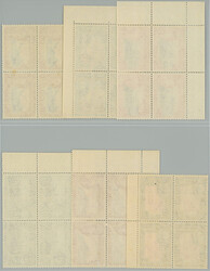 1941 SG.163-168, George VI. Motives 2c - $1; complete set in corner ...
