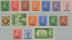 1948-1955 SG.16-24, 35-41, George VI. ½A/½A - 2R/2Sh6P, two ...