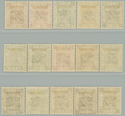 1925-1926 SG.143-157, Palestinian 1m - 20Pia with two lined overprint ...