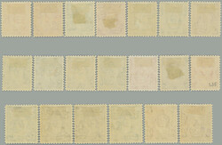1943-1947 SG.230-243, Emir Abdullah 1m - £P1; complete very fine set ...