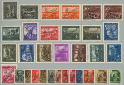 1945 ISSUE FOR SLOVENIA / Mi.1-16, 35-46, two complete sets, fine, c ...