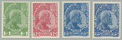 1912 Mi.1x-3x, Johann II. 5h - 25H on chalky paper, value 25H two ...