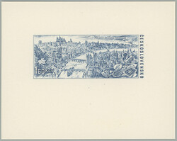 1988 PT19Ab, PRAGA 1988, blue, unnumbered; very fine, rare usage!