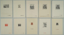 1962-1989 SELECTION of / 24 pcs of black-prints, i.a. PT1, PT5A, 5B, ...