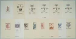1993-2010 MERKUR REVUE / selection of 23 pcs of commemorative prints, ...