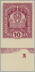 1916 (1918) POSTAGE STAMPS / MALY FORMAT / Pof.P188N, 10h Crown ...