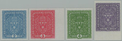 1916-1918 POSTAGE STAMPS / VELKY FORMAT/ Pof.204-207I, 2 Koruna - 10K ...