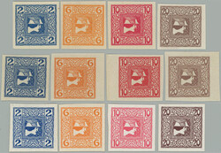 1908-1910 NEWSPAPER STAMPS / ANK.157x,y,z - 160x,y,z; 3 complete set ...