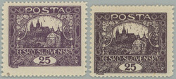 Pof.11F+11Fa, 25h violet (mint never hinged, grain in paper) + ...