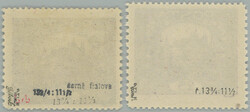Pof.11F+11Fa, 25h violet (mint never hinged, grain in paper) + ...