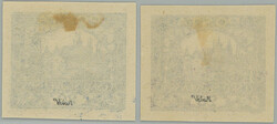 PLATE PROOF 2x palte proof of the value 20h in violet and blue color, ...
