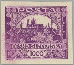 PLATE PROOF values 1000h in violet color on chalky paper without gum; ...