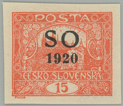 Pof.SO5, Hradcany 15h bricky red, imperforated; mint never hinged, ...