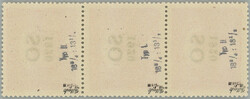 Pof.SO5A STk, Hradcany 15h bricky red, vertical strip of 3, comb ...