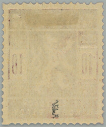 1918 PLATE PROOF values 10h in/at red-brown color; hinged, exp. Vrba