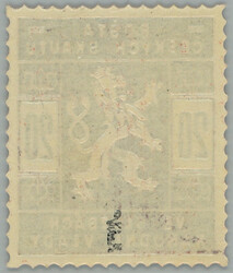 1918 PLATE PROOF values 10h in brown color; hinged, exp. Vrba