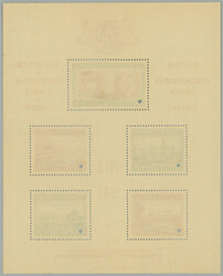 1943 PLATE PROOF London MS in/at green and brown color on stamp paper ...
