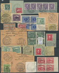 1919-1938 VYSTRIZKY / selection of 28 pcs of cut-squares and stamp. ...