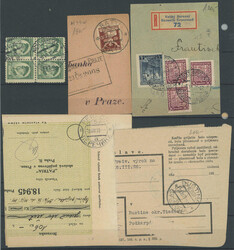 1919-1938 VYSTRIZKY / selection of 28 pcs of cut-squares and stamp. ...