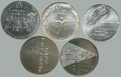 1993-1994 Czech Republic / comp. 5 pcs of Ag memorial/special minci: ...