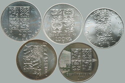 1993-1994 Czech Republic / comp. 5 pcs of Ag memorial/special minci: ...