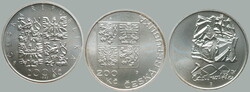 1995 Czech Republic / comp. 3 pcs of Ag memorial/special minci: ...
