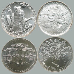 1996 Czech Republic / comp. 4 pcs of Ag memorial/special minci: ...