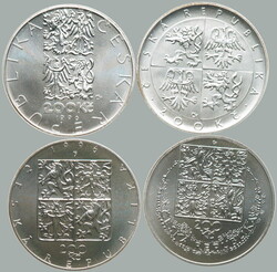 1996 Czech Republic / comp. 4 pcs of Ag memorial/special minci: ...