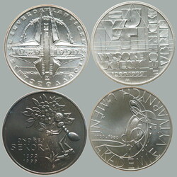 1999 Czech Republic / comp. 4 pcs of Ag memorial/special minci: ...