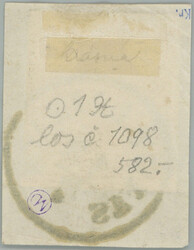 1850 Ferch.1HIb, Coat of arms 1 Kr orange, HP, type Ib on cut-square ...