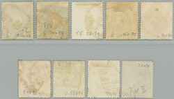 1858 Mi.10-12, selection of 9 stamps, values Franz Joseph I. 2 ...