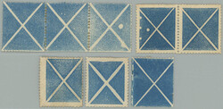 1858 ANK.15, 8x St. Andrew's cross, 4 small and 4 large, i.a. pair ...