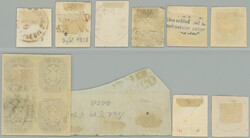 1863 SELECTION / Ferch.29, Coat of arms 1,05 Kreuzer, 11 stamps, i.a. ...