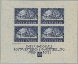 1933 ANK.Bl.1, miniature sheet WIPA, size 127x103,5 mm; as usual only ...
