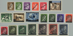 1945 ANK.674-692 and 693-696; provisional overprints Graz set 1Pfg - ...