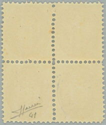 1863-1864 ANK.LV19, Coat of arms 2Sol yellow, unused block of four ...