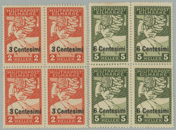 1918 ISSUE FOR ITALY / ANK.24-25, overprint Express 3c/2h-6c/5h, ...