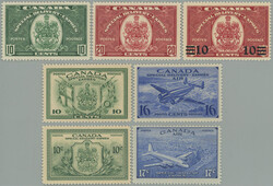 1938-1946 SPECIAL DELIVERY / SG.S9-S13, S15, S17, selection of 7 ...
